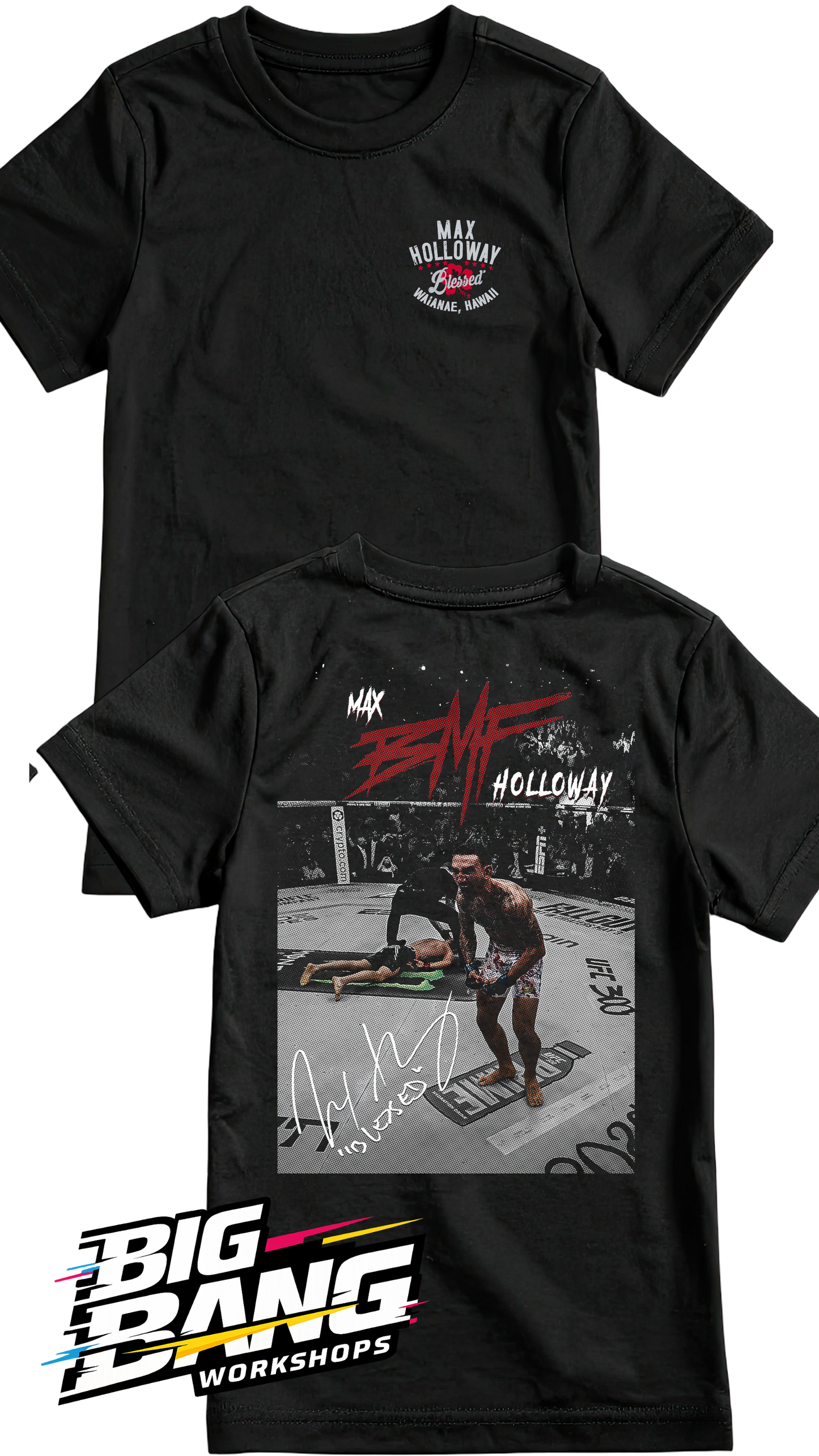 Playera regular fit Max Holloway UFC - vista adicional - Big Bang Workshops