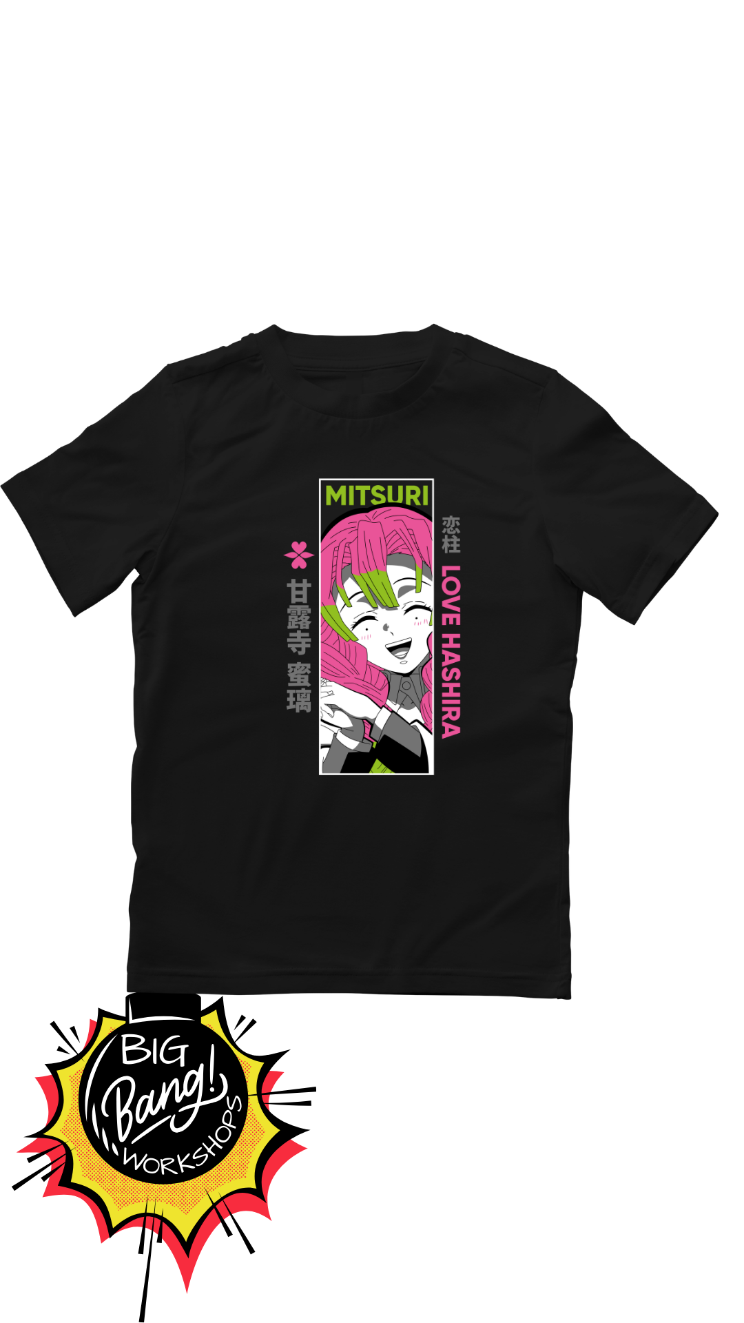 Mitsuri Kanroji Love Hashira Anime T-Shirt – Demon Slayer Manga Panel Graphic Tee