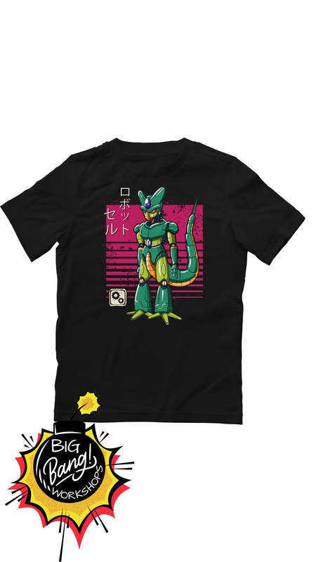 DBZ | Cell - Robot Retro Texto Japones