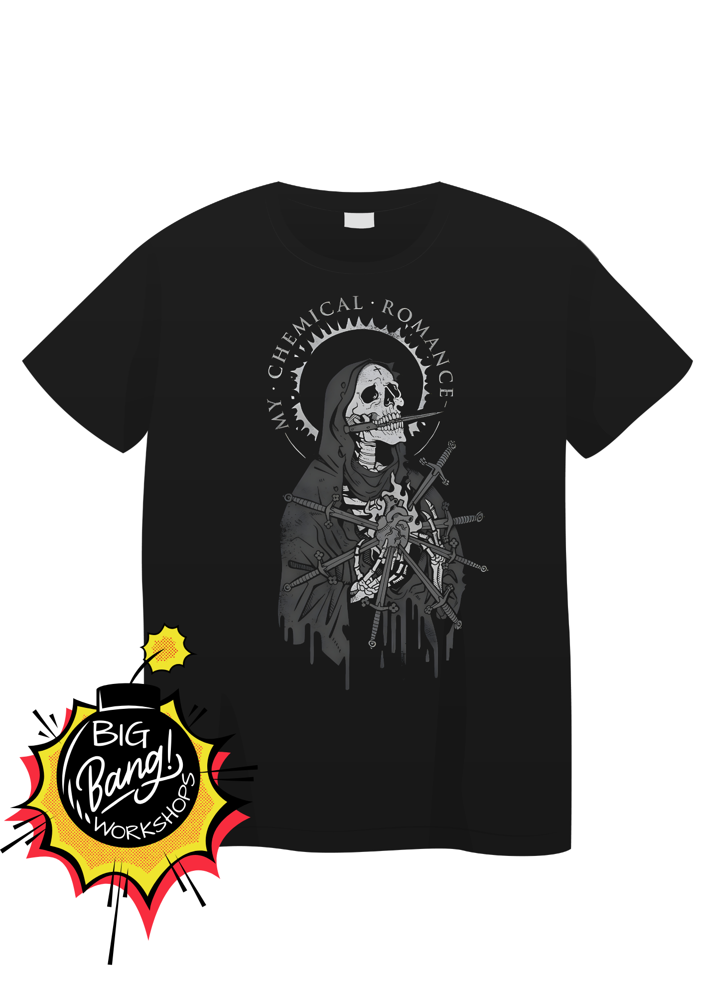 🖤 Camiseta My Chemical Romance – "Grim Saint"