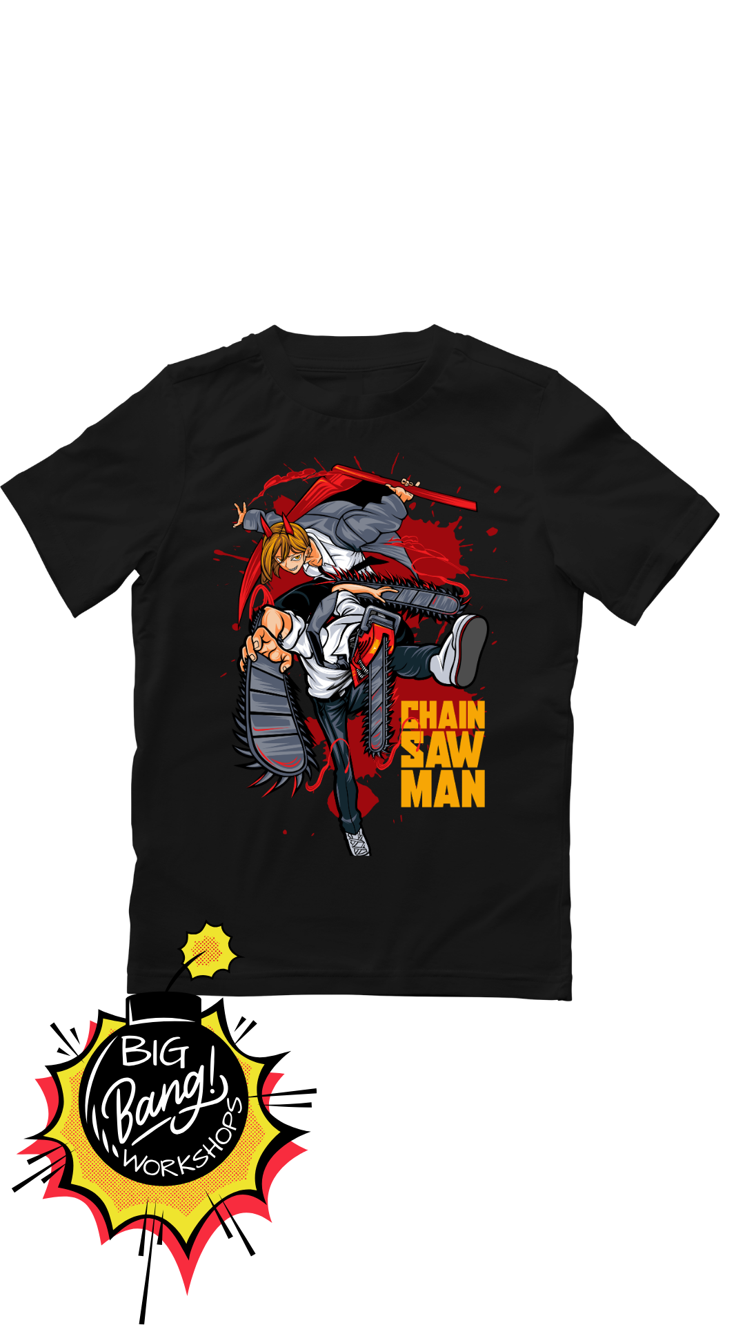 Chainsaw Man | Denji ChainsawMan - Patada Logo Rojo