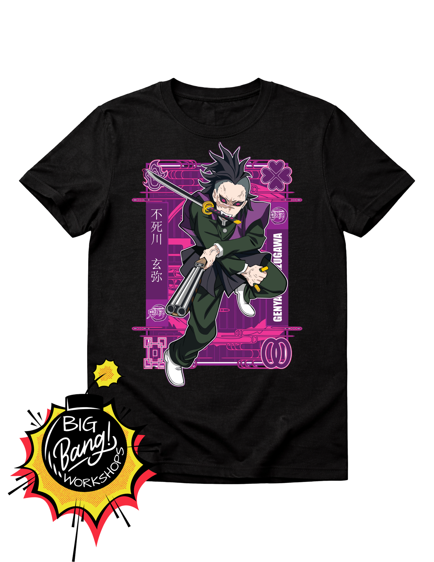 Demon Slayer | Genya Shinazugawa - Escopeta Marco Rosa Kanji