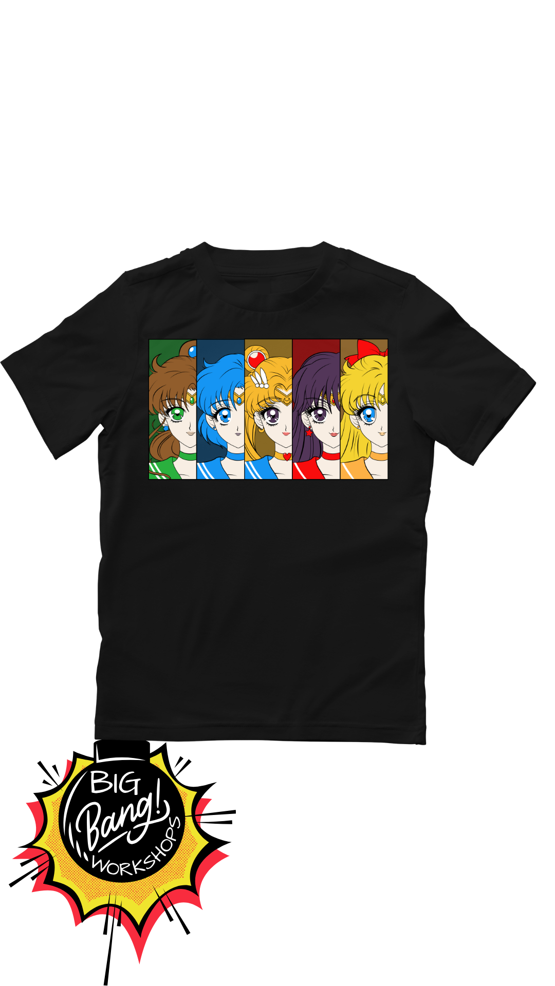 Sailor Moon | Inner Senshi - 5 Rostros Paneles Coloridos