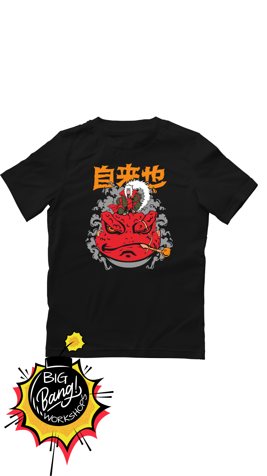Naruto | Jiraiya Sapo - Rojo Kanji Dorado