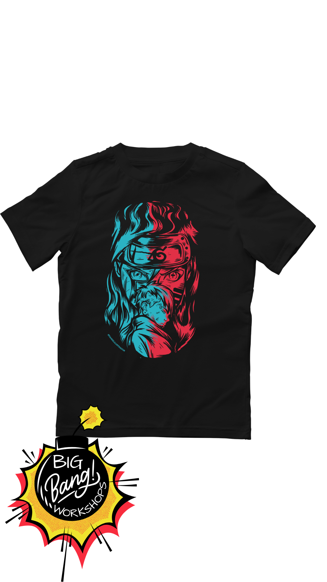 Naruto | Kakashi Minato - Cara Dividida Azul Rojo