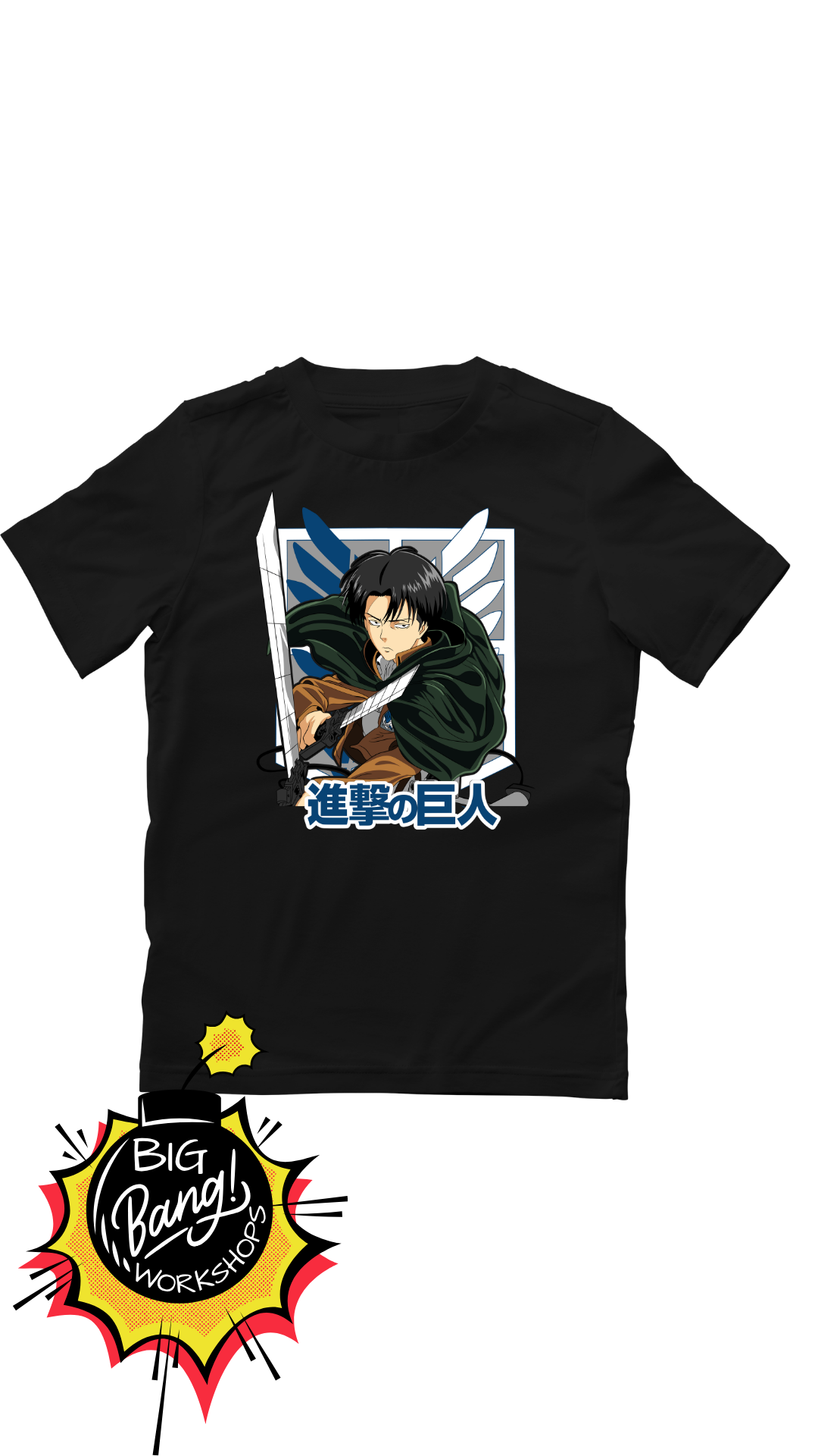 AOT | Levi Ackerman - Capa Espadas Kanji