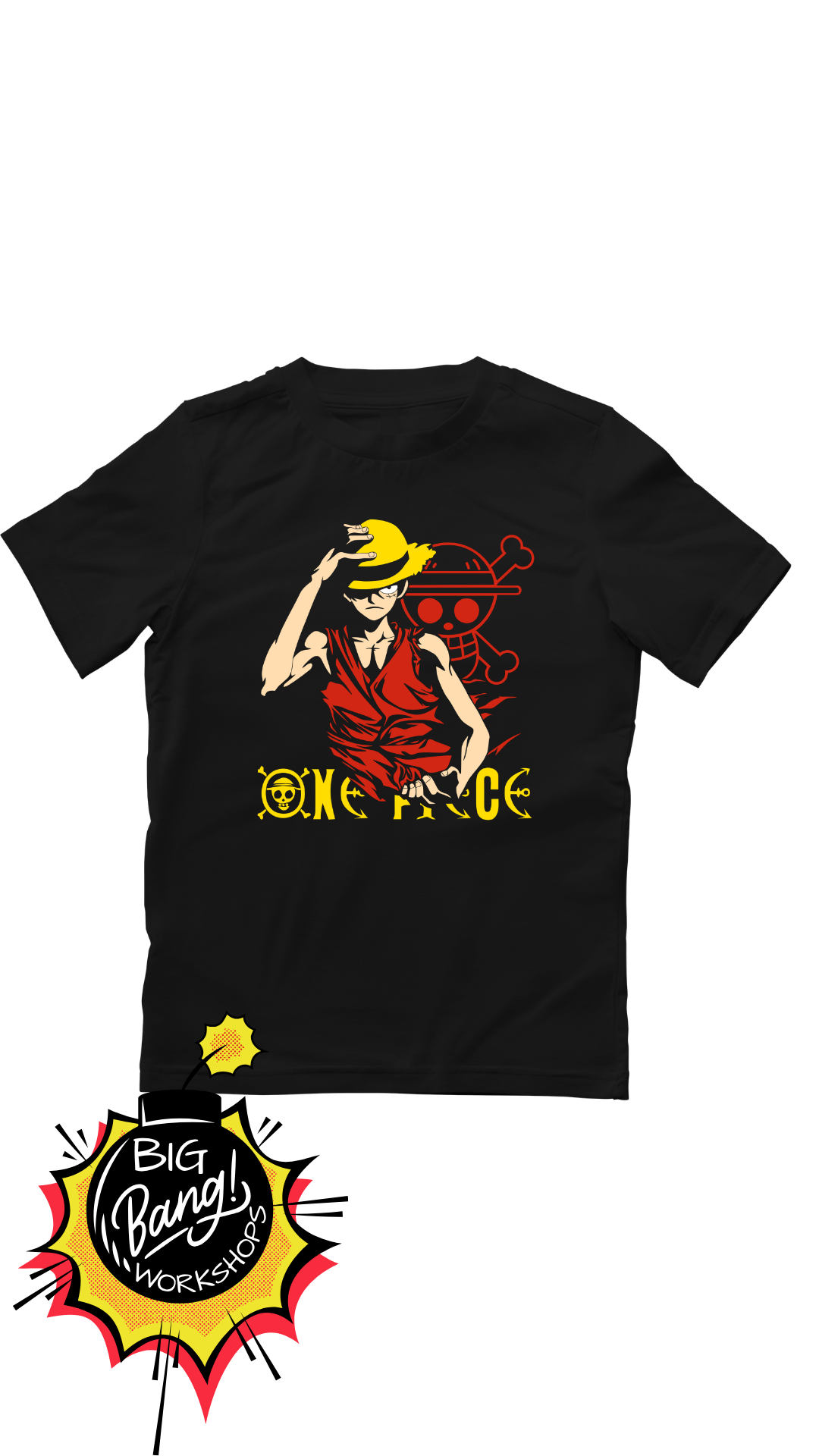 One Piece | Luffy Sombrero - Calavera Rojo Amarillo