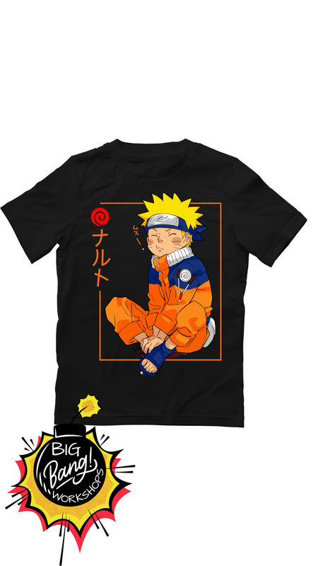 NRT | Naruto - Chibi Sentado Kanji Naranja