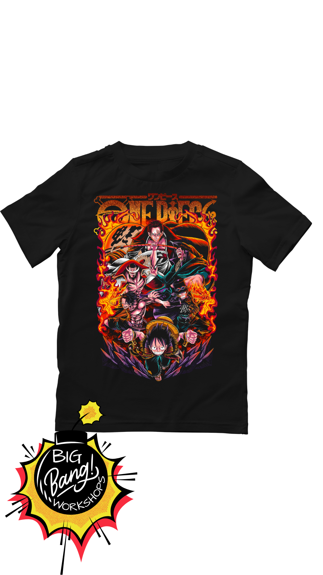 One Piece | One Piece - Grupo Shanks Zoro Ace Luffy Fuego