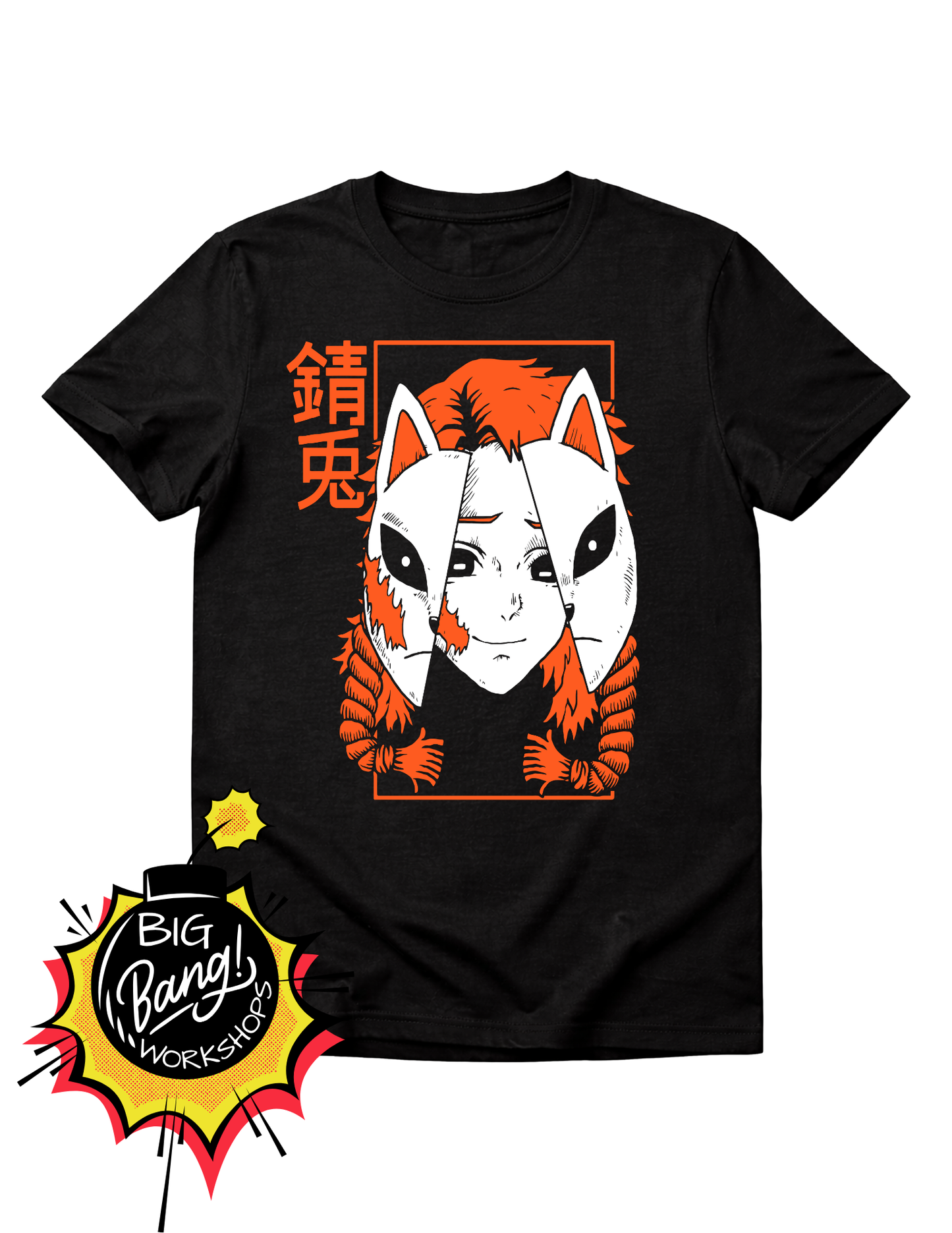 Demon Slayer | Sabito Mascara - Zorro Kanji Naranja BN