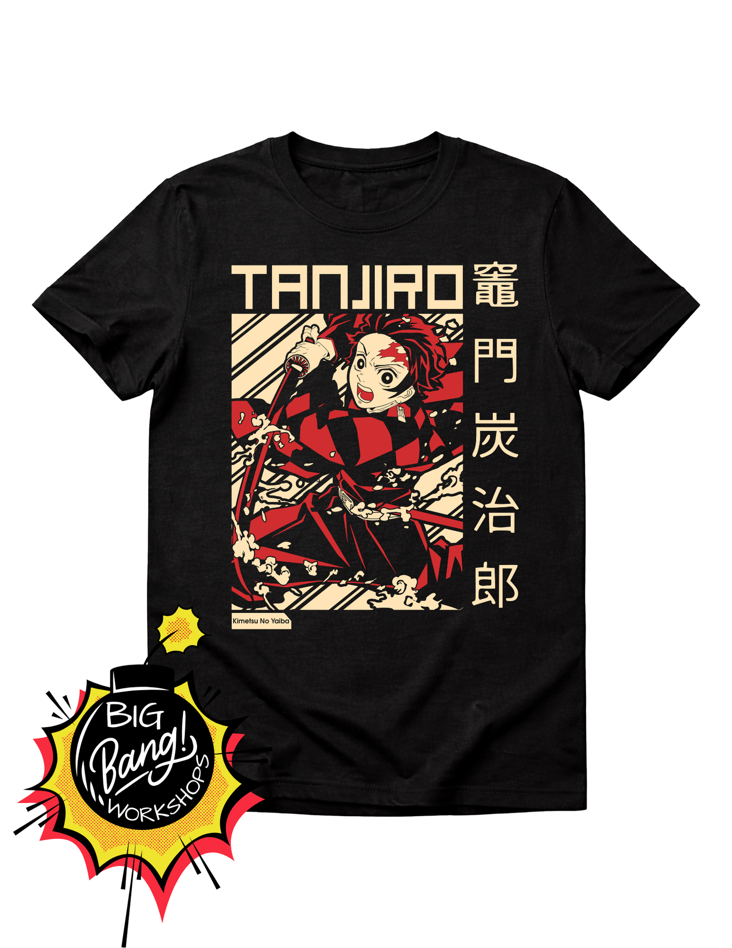 Demon Slayer | Tanjiro Postura - Combate Rojo Dorado