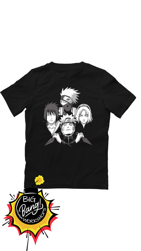 NRT | Team7 Kakashi - Naruto Sasuke Sakura BlancoNegro