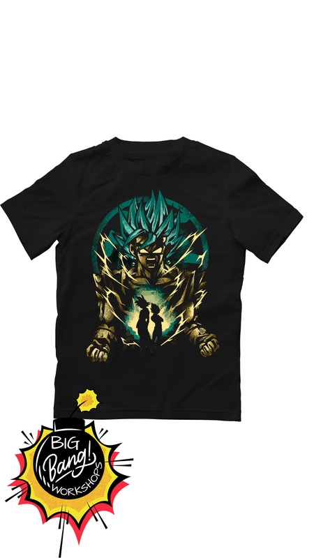 DBZ | Vegeta - Super Saiyan Blue Silueta Duo Resplandor