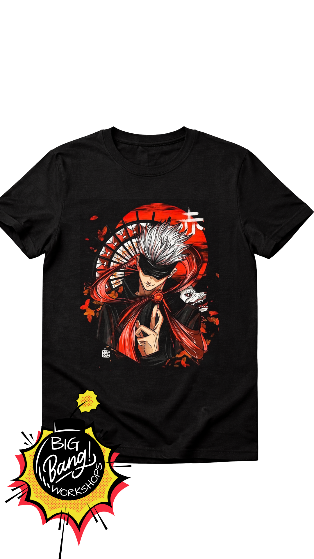 JJK | Gojo Satoru - Red Circle Ink Fan