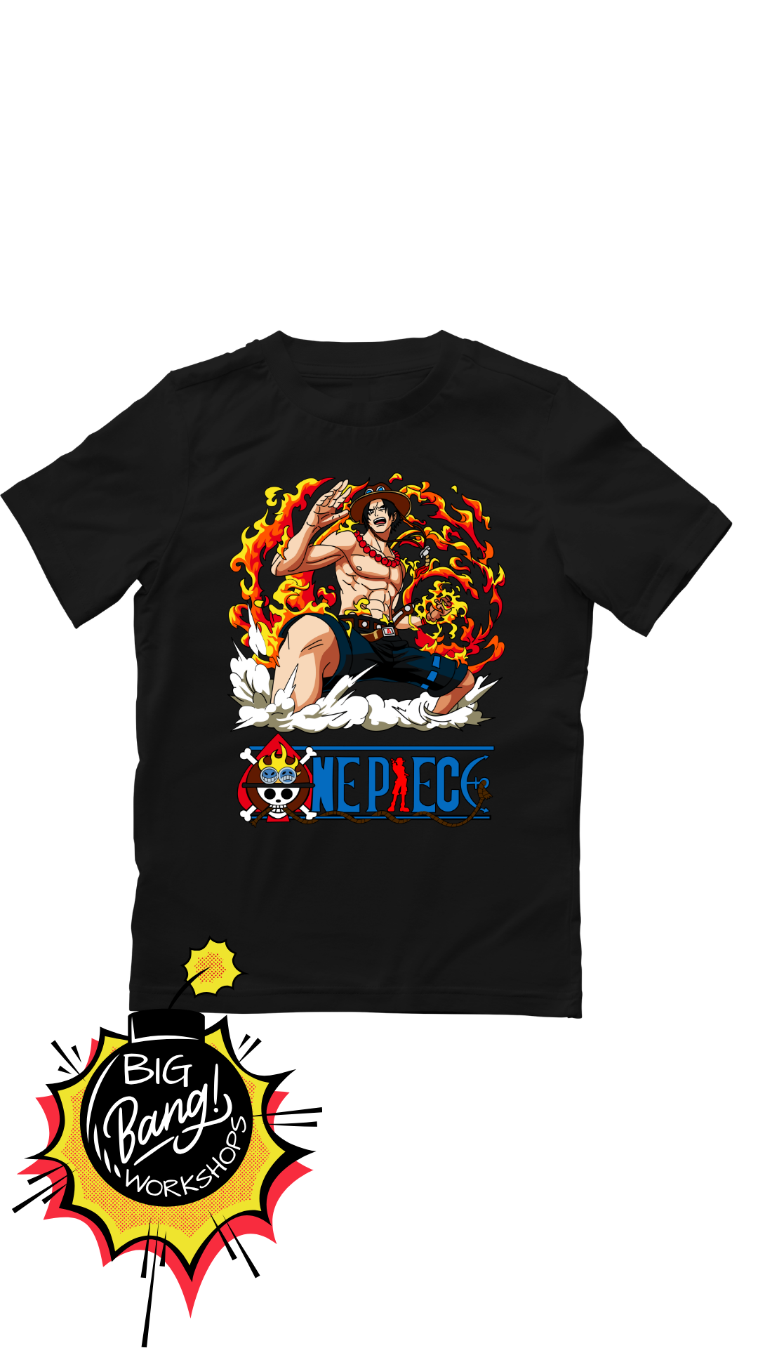 One Piece | Ace - Recostado Llamas One Piece Logo