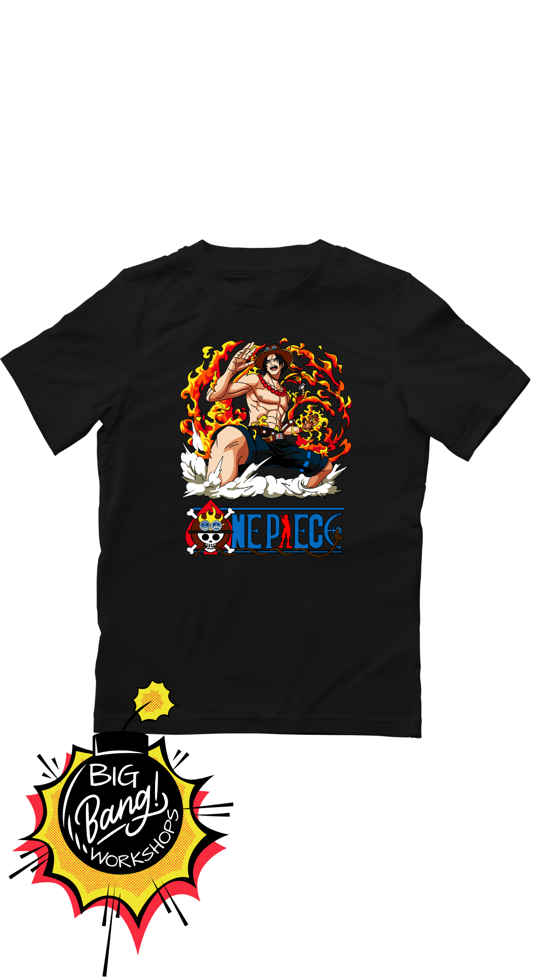 One Piece | Ace Portgas - Fuego Logo OnePiece Azul
