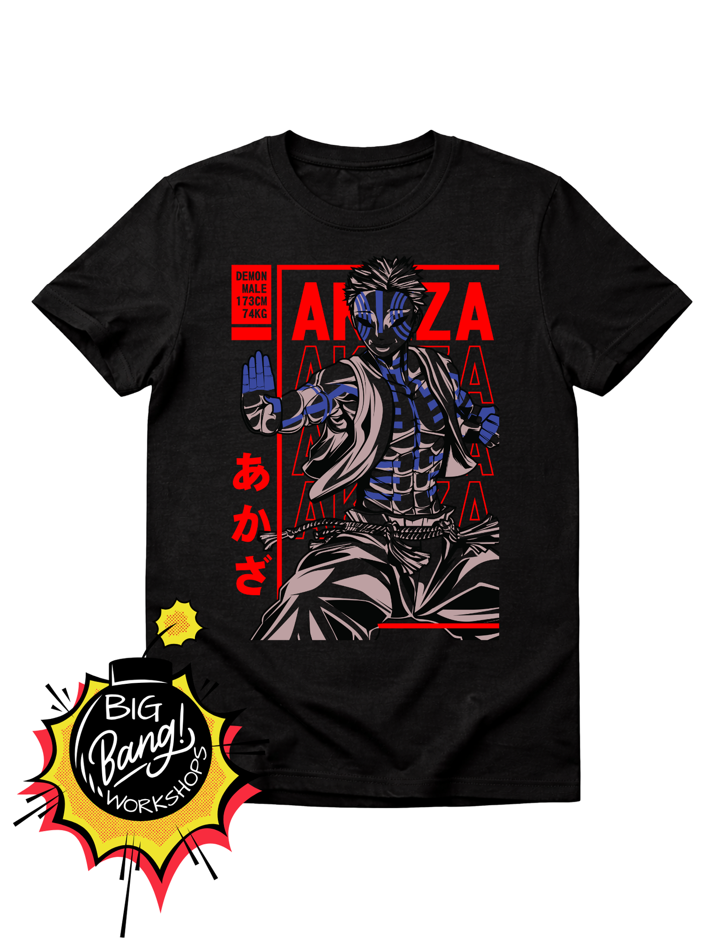 Demon Slayer | Akaza Tatuajes - Azules Postura Combate