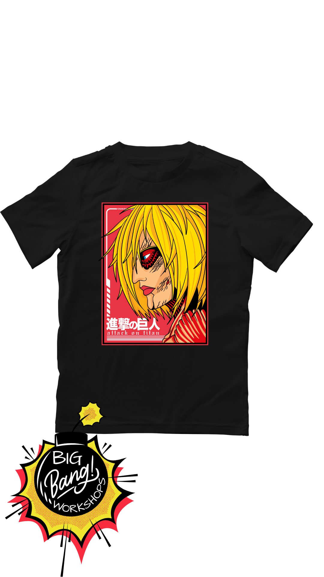 AOT | Annie Titan - Femenino Rojo Kanji