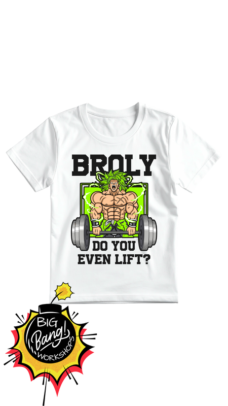 DBZ | Broly - Do You Even Lift Pesas CamisaBlanca