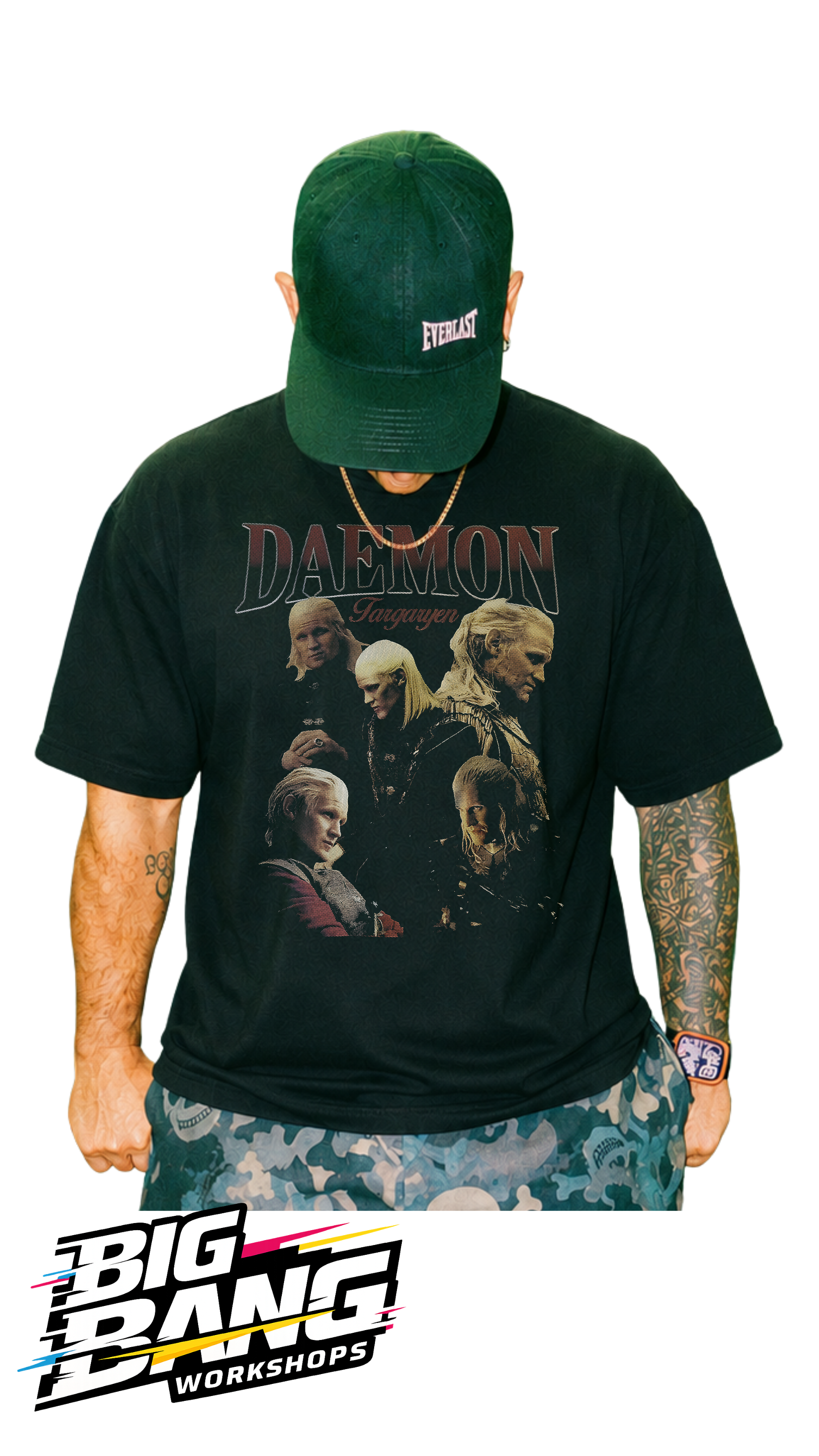 Playera oversize Daemon Targaryen House of the Dragon - Big Bang Workshops