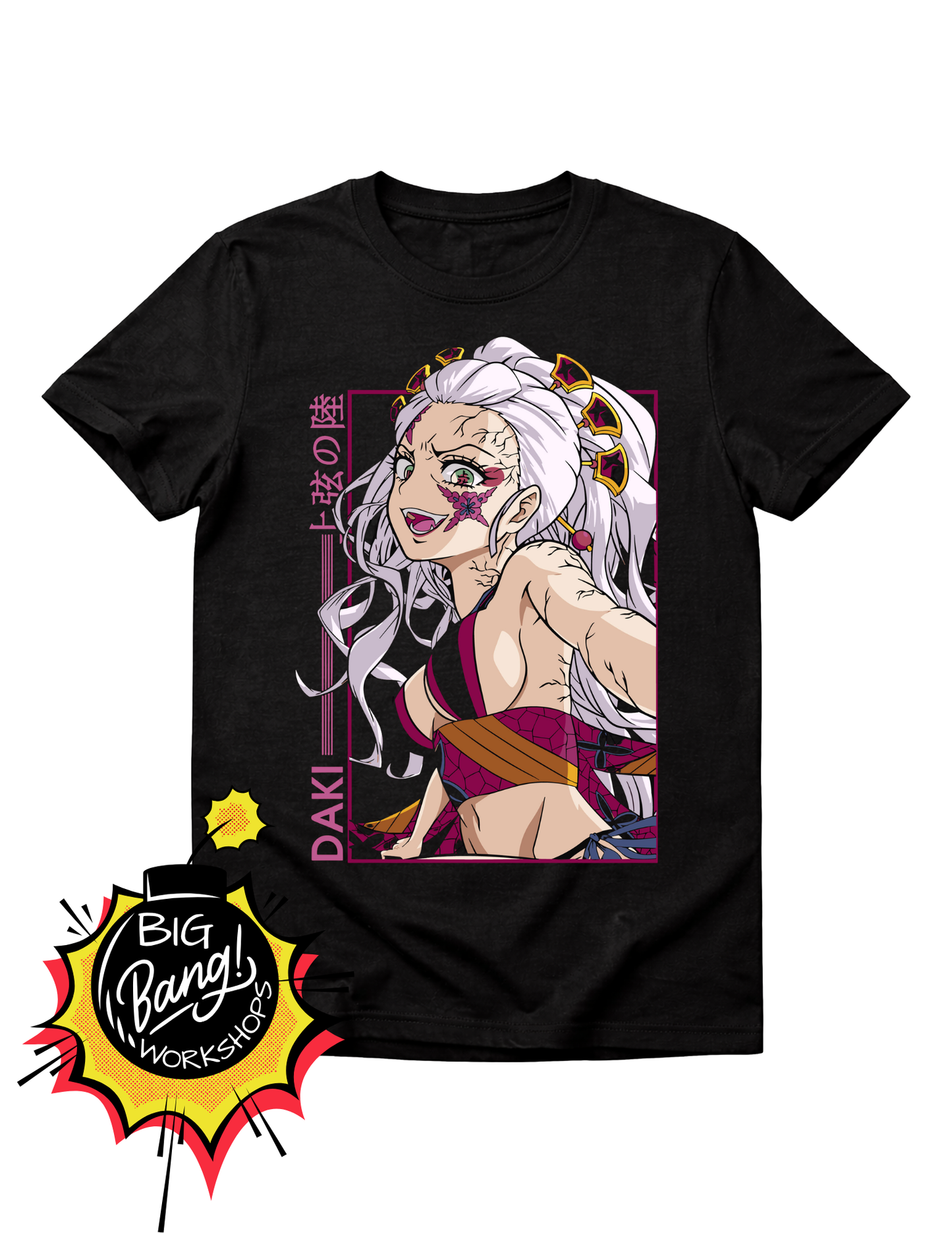 Demon Slayer | Daki Texto - DAKI Rango6 Cabello Blanco Kanji
