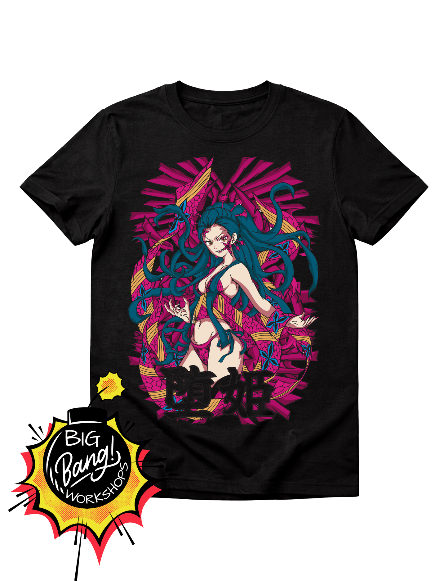 Demon Slayer | Doma Rango2 - Cabello Teal Energia Magenta