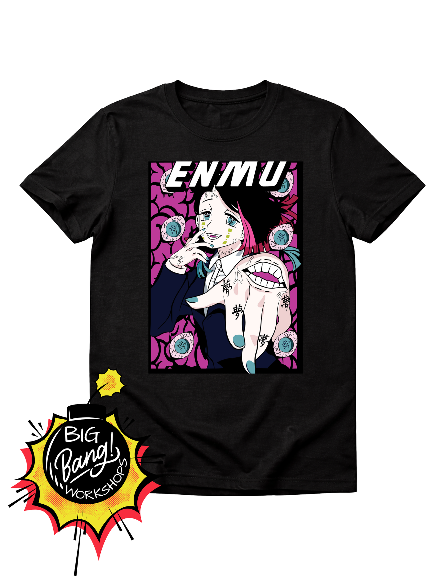 Demon Slayer | Enmu Texto - ENMU Ojos Manos Magenta