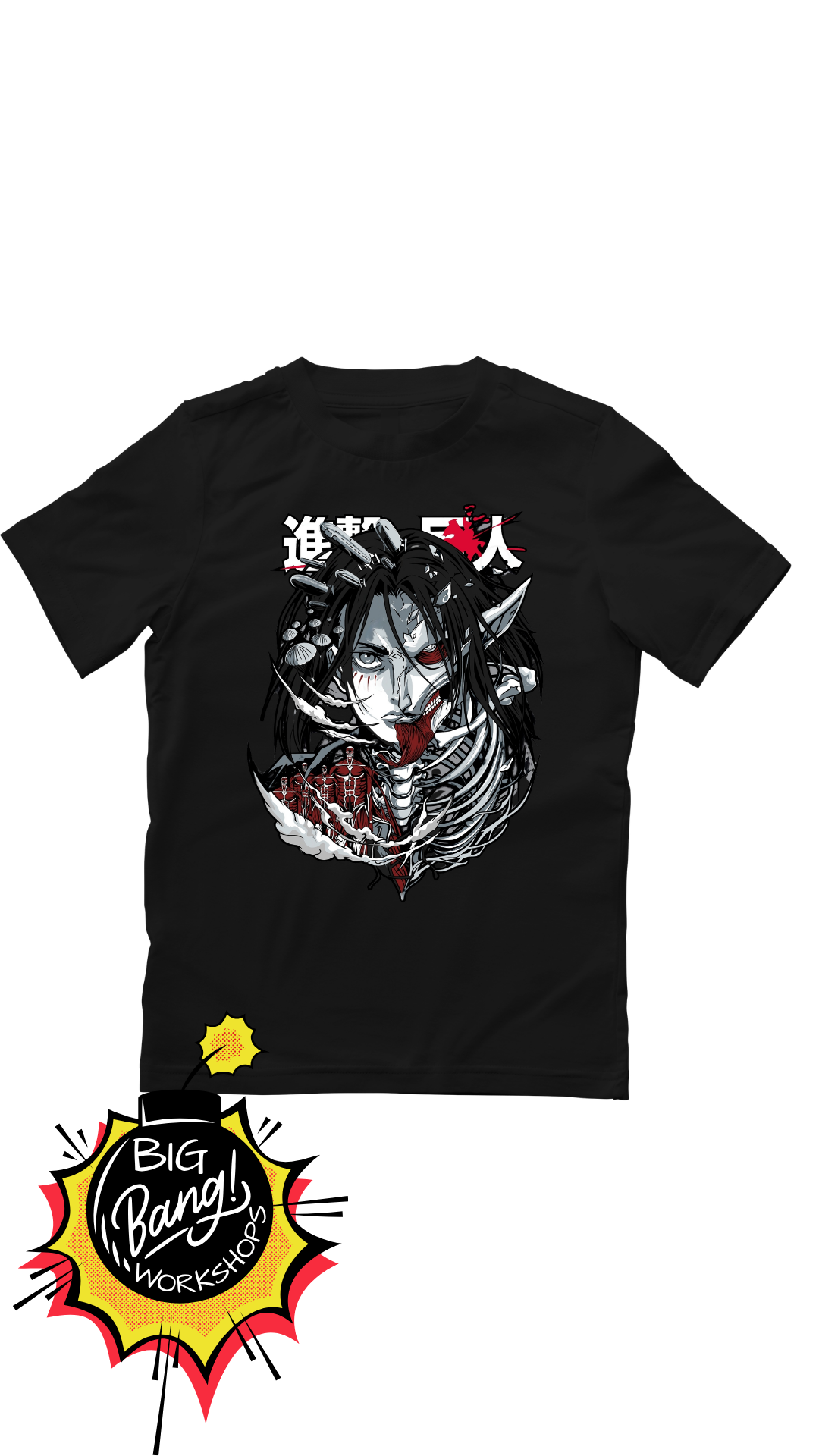 AOT | Eren Titan - Cara Kanji Oscuro