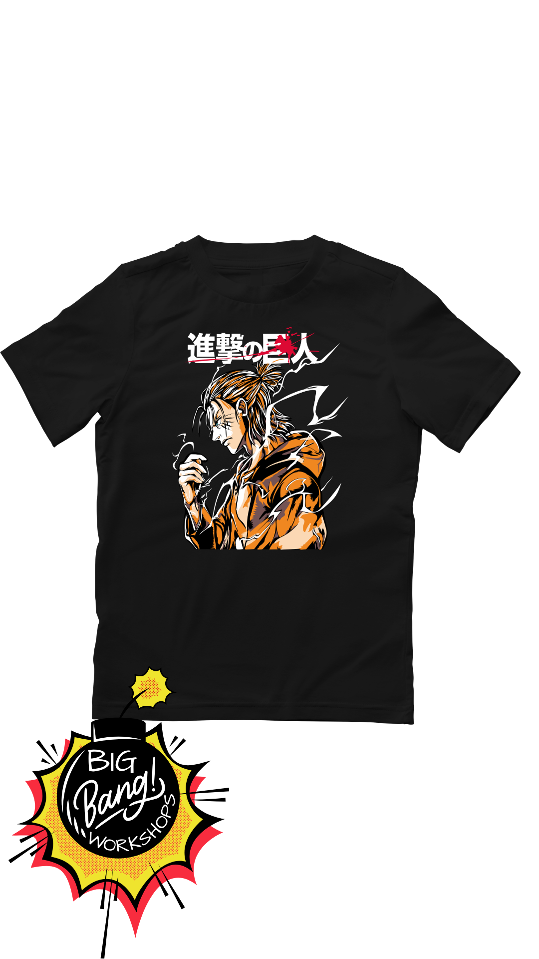 AOT | Eren Titan - Kanji Naranja Humo