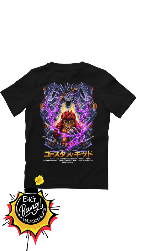 OP | Eustass Kid - Brazos Metal Energia Purpura Poster Japones