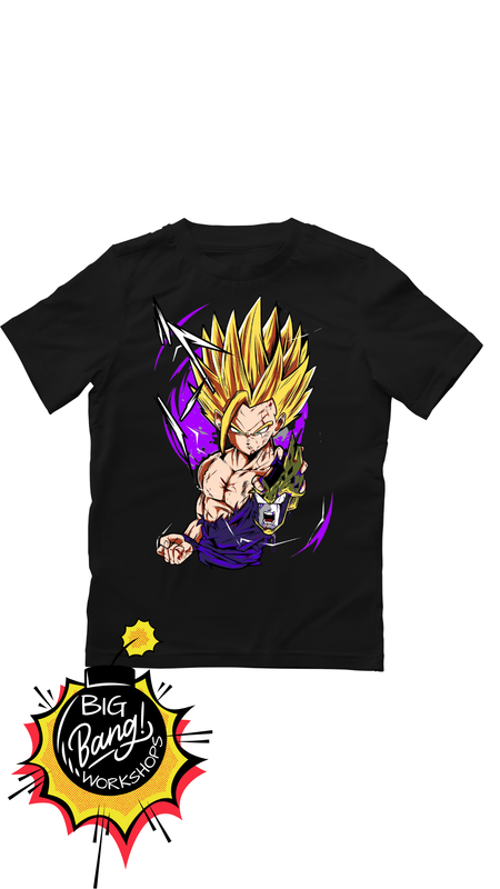 DBZ | Gohan - Super Saiyan 2 VS Cell Aura Morada