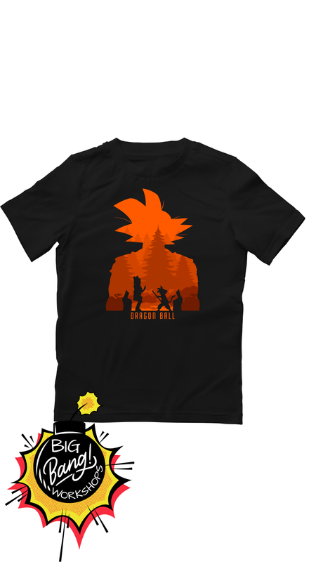 DBZ | Goku - Silueta Naranja Dragon Ball Paisaje