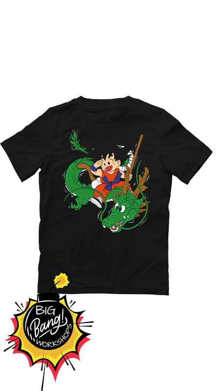 DBZ | Goku - Nino Montando Shenron Dragon Baston