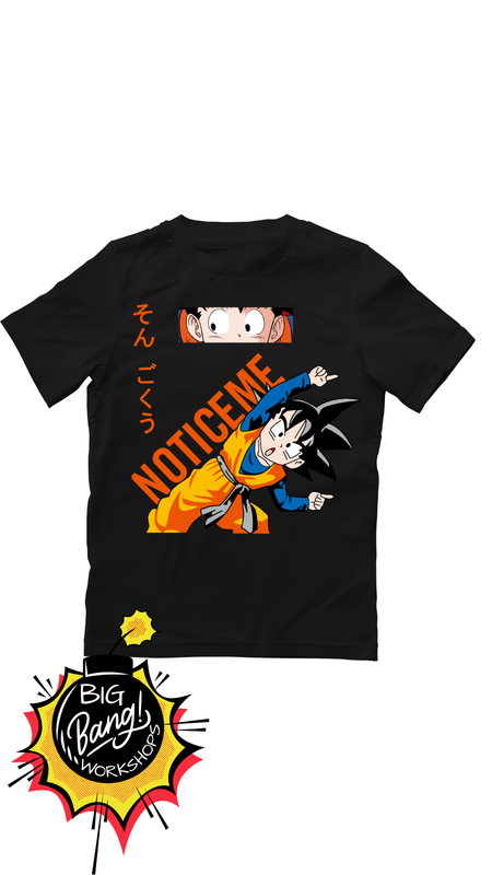 DBZ | Goku - Notice Me Kanji Traje Naranja Cara Dividida