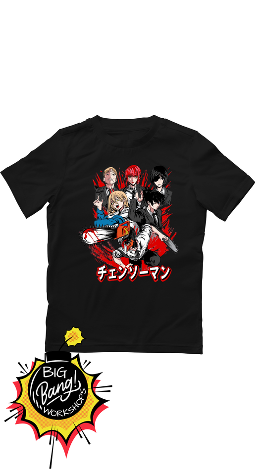 Chainsaw Man | Grupo ChainsawMan - Kanji Japones Rojo