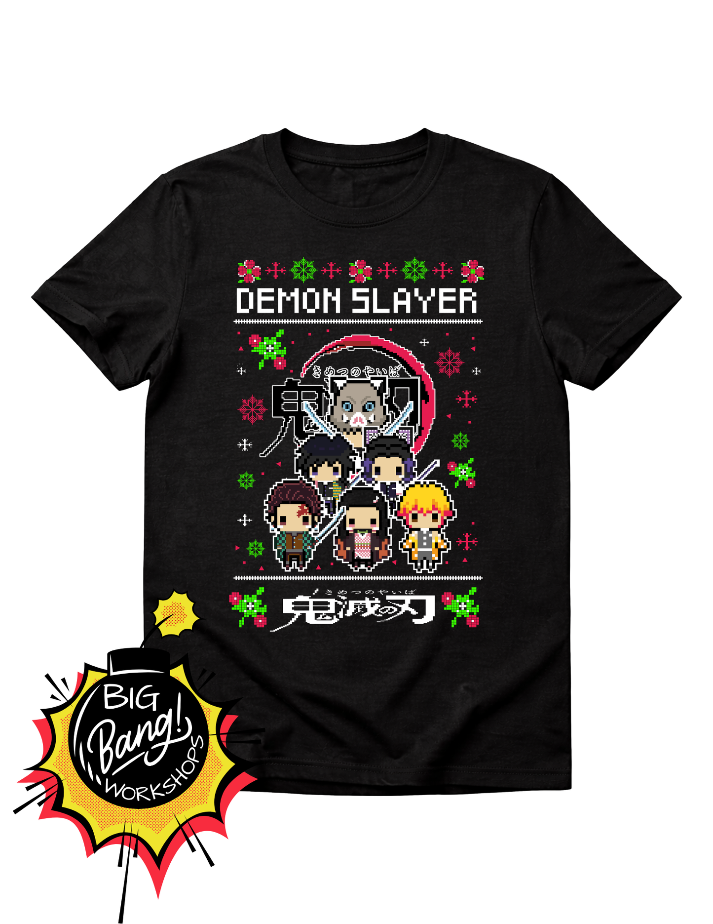 DS | Grupo Demon Slayer - Pixel Art Navidad