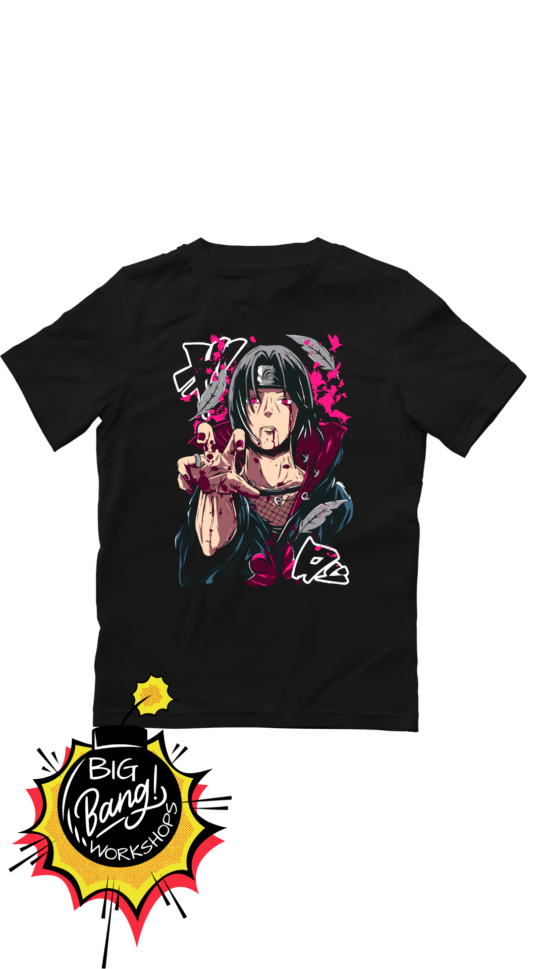 Naruto | Itachi Akatsuki - Rosa Metal Kanji