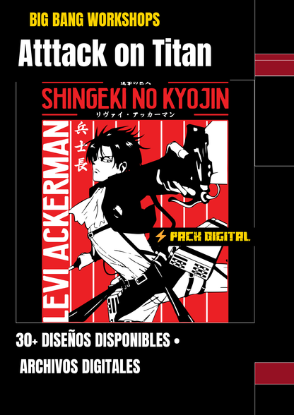 Pack Digital Attack on Titan AOT - Kit Decoracion Anime | Big Bang Workshops