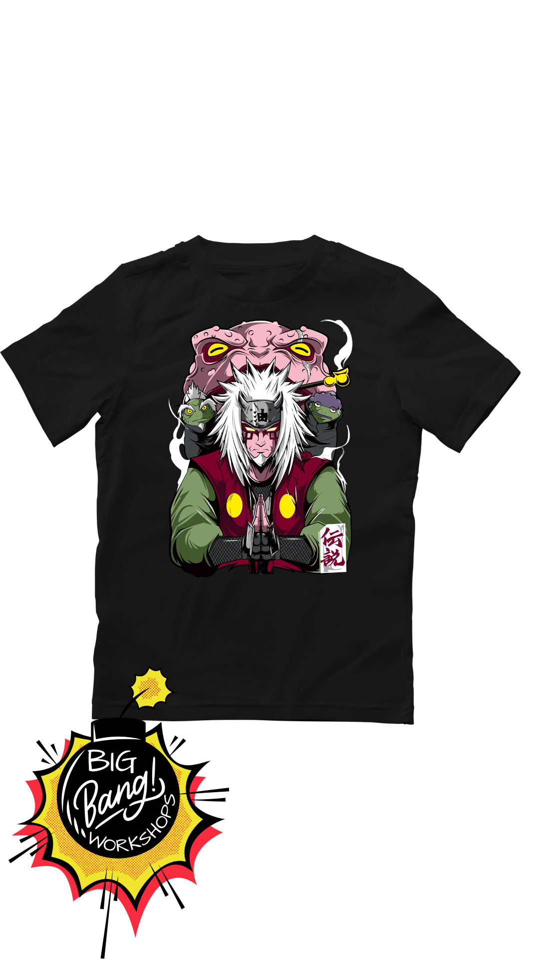Naruto | Jiraiya Sapo - Colorido Rosa Kanji