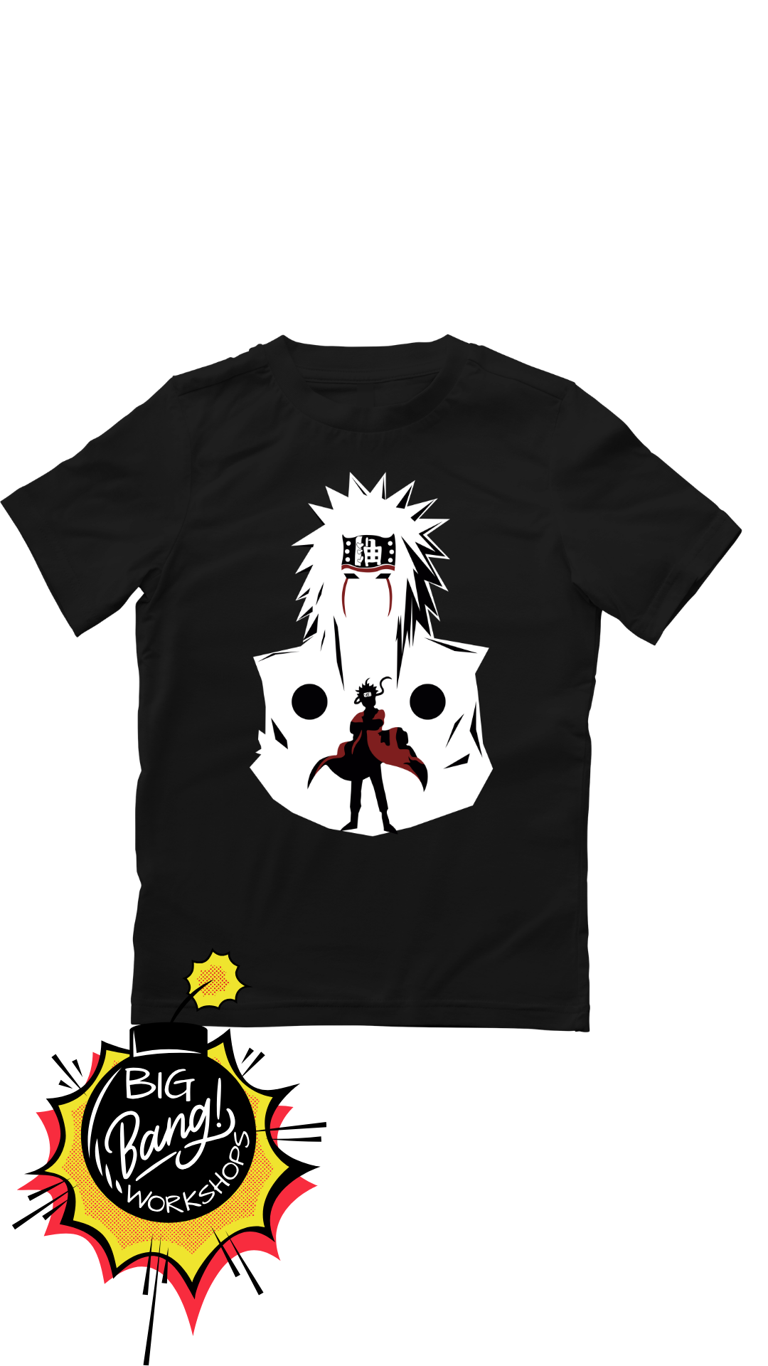 Naruto | Jiraiya Silueta - Sapo Blanco Negro
