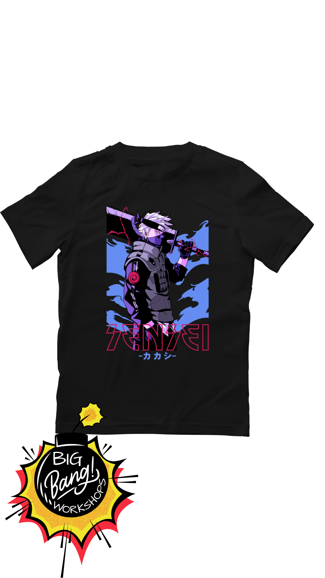 Naruto | Kakashi Sensei - Kanji Azul Morado