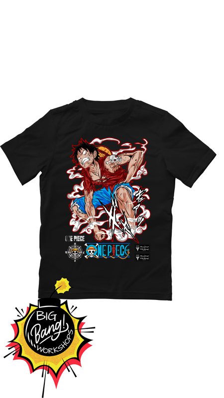 OP | Luffy - Forma Base Dinamico One Piece Rojo Blanco