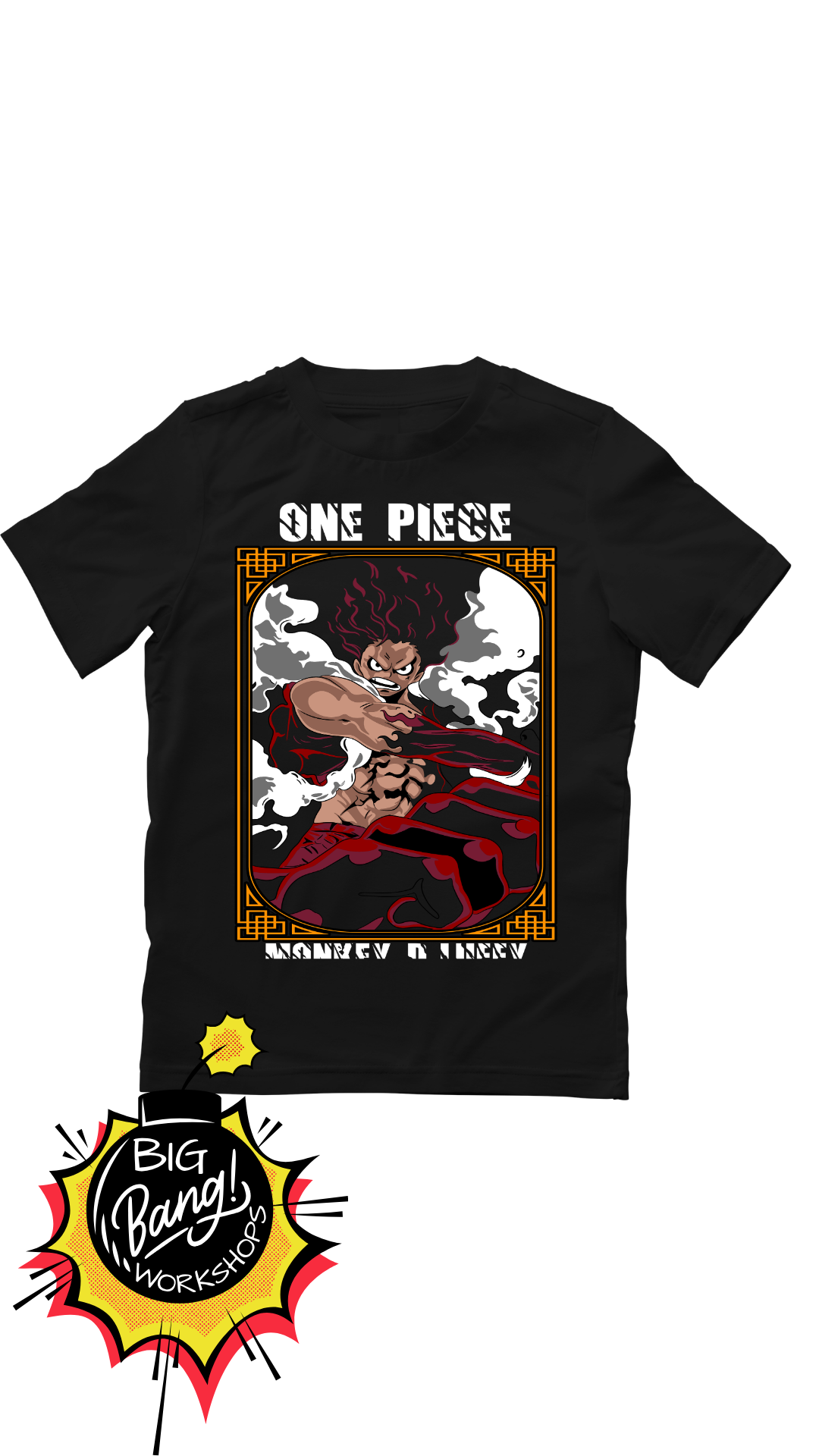 One Piece | Luffy - Gear 4 Boundman Rojo Oscuro One Piece