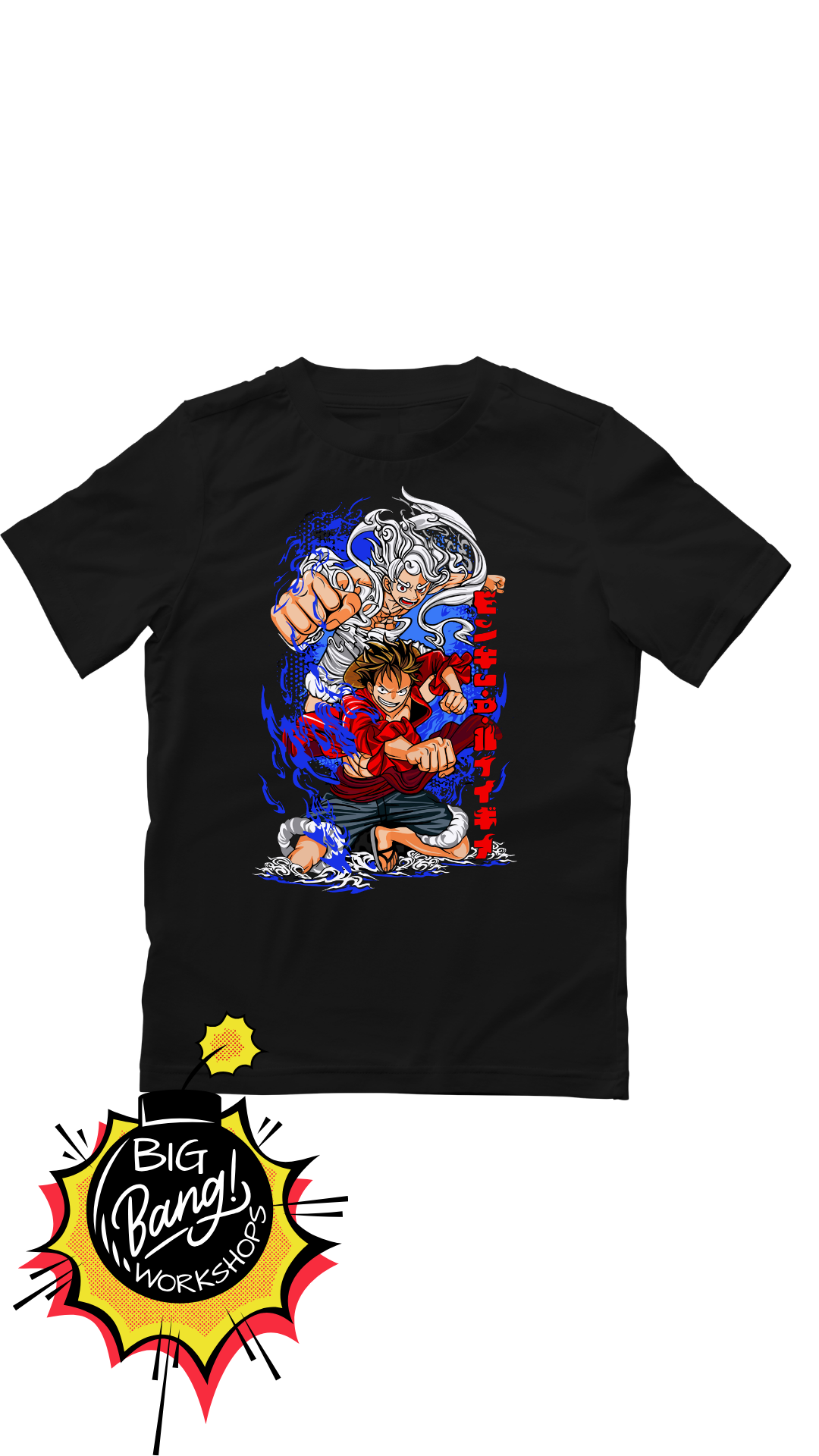 One Piece | Luffy - Gear 5 y Forma Base Energia Azul Roja