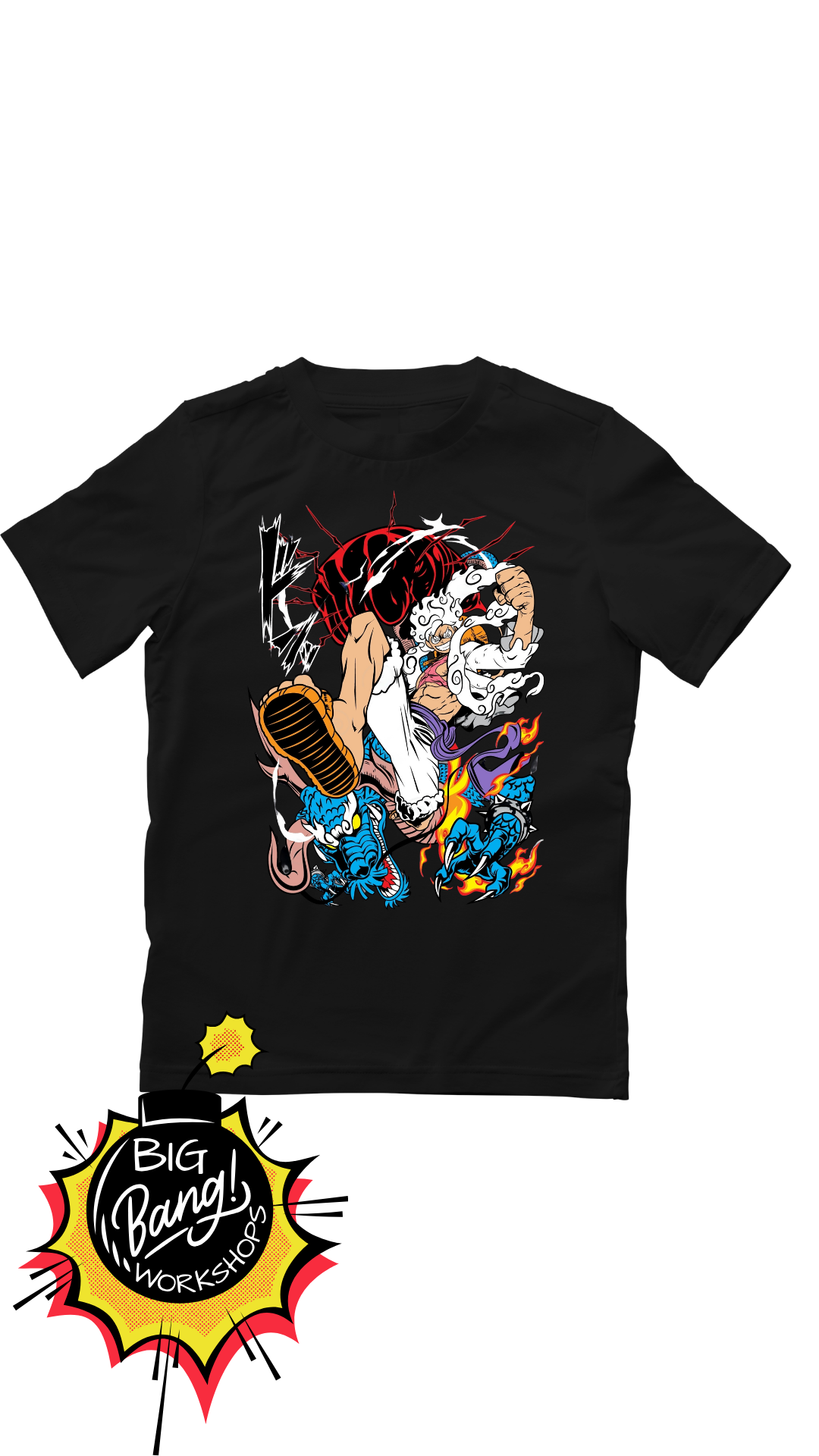 One Piece | Luffy - Pose Accion Dinamica Patada Manga