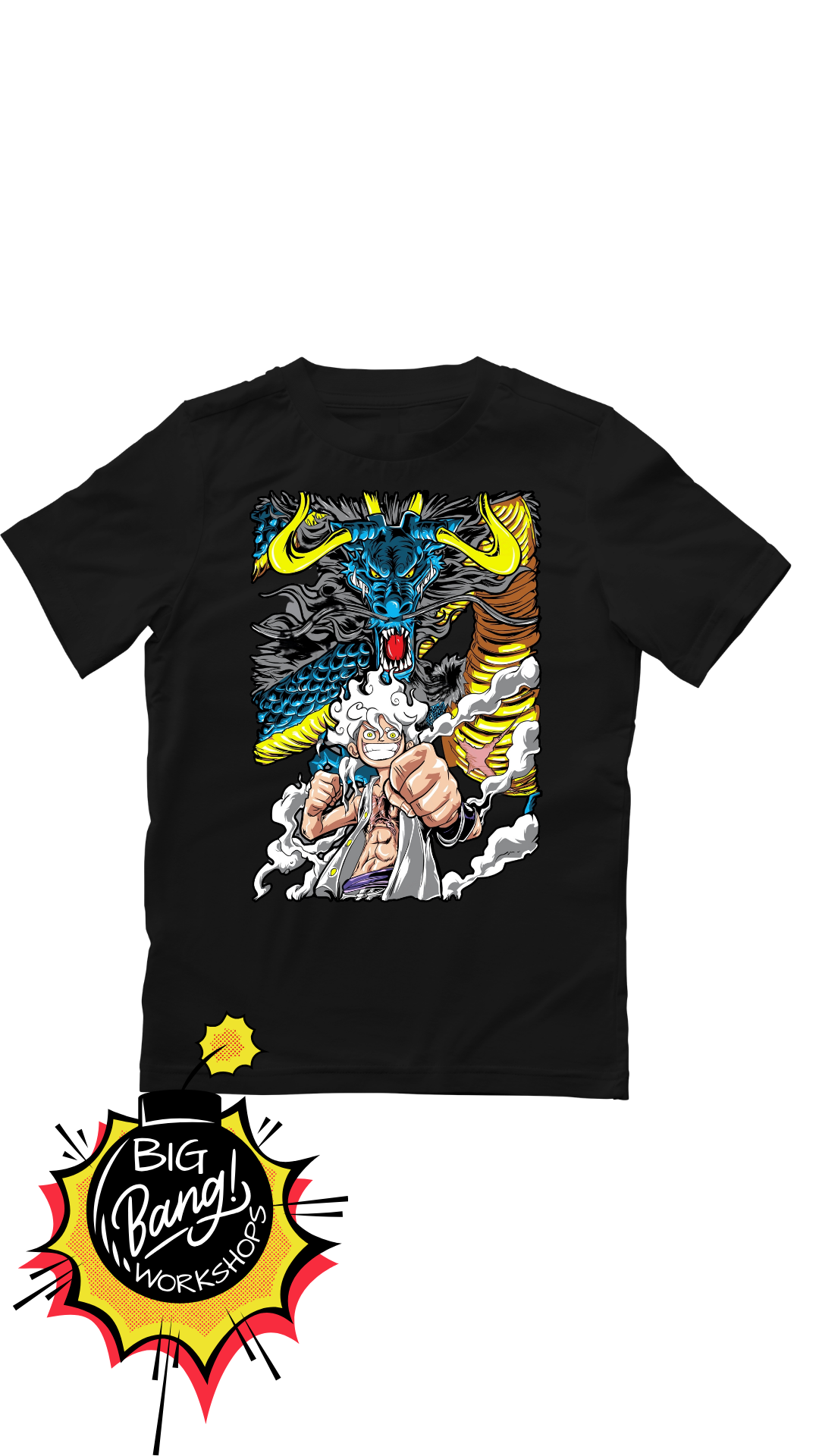 One Piece | Luffy Gear5 - Dragon Azul Amarillo Punos