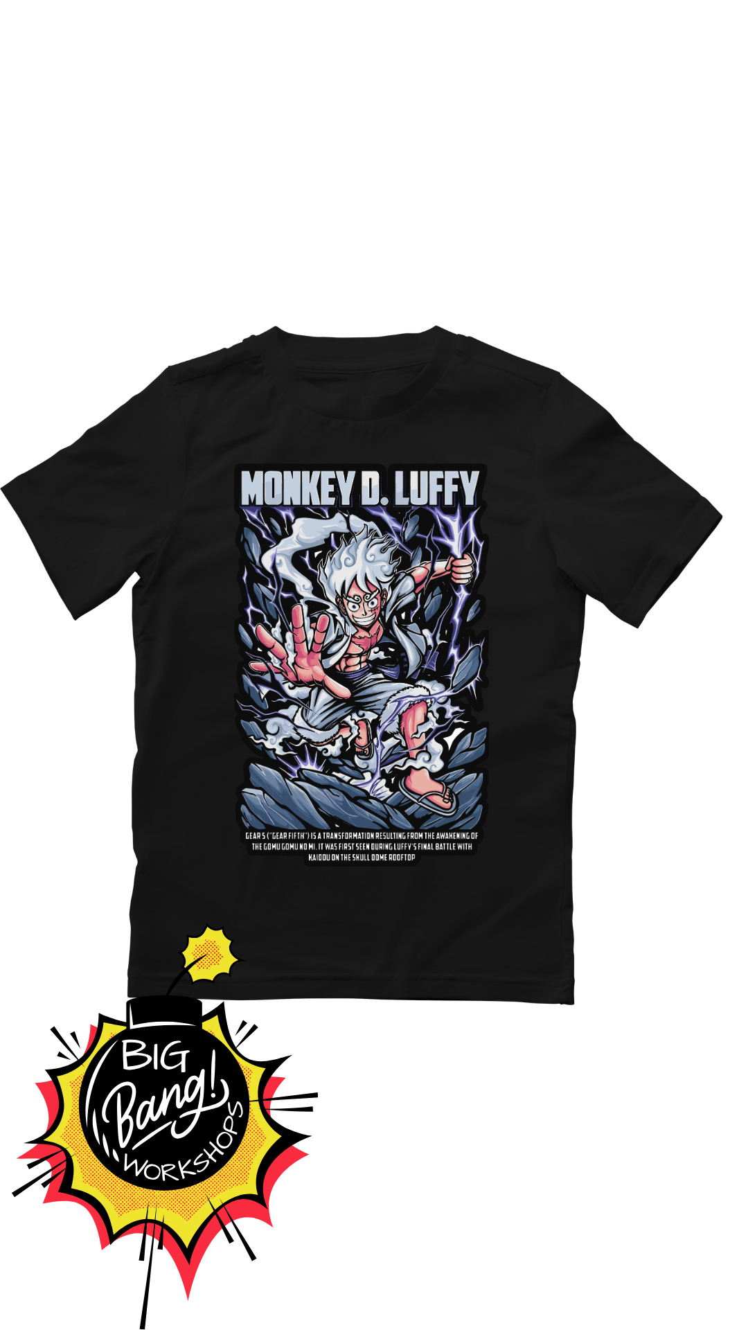 One Piece | Luffy Gear5 - Monkey Poster Rayos Azul