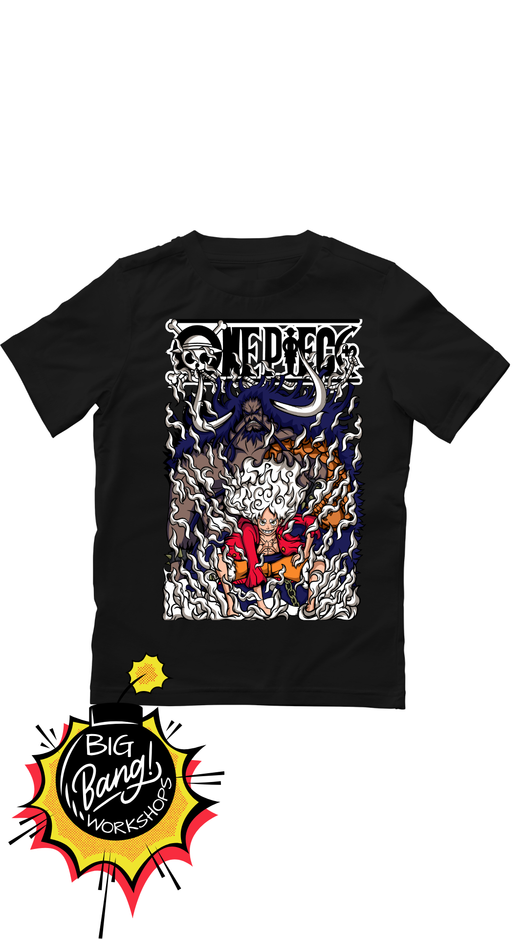 One Piece | Luffy Gear5 - VS Kaido Oscuro Logo Skull