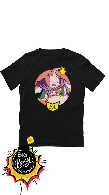 DBZ | Majin Buu - Gordo Feliz Circulo Rosa Simbolo M