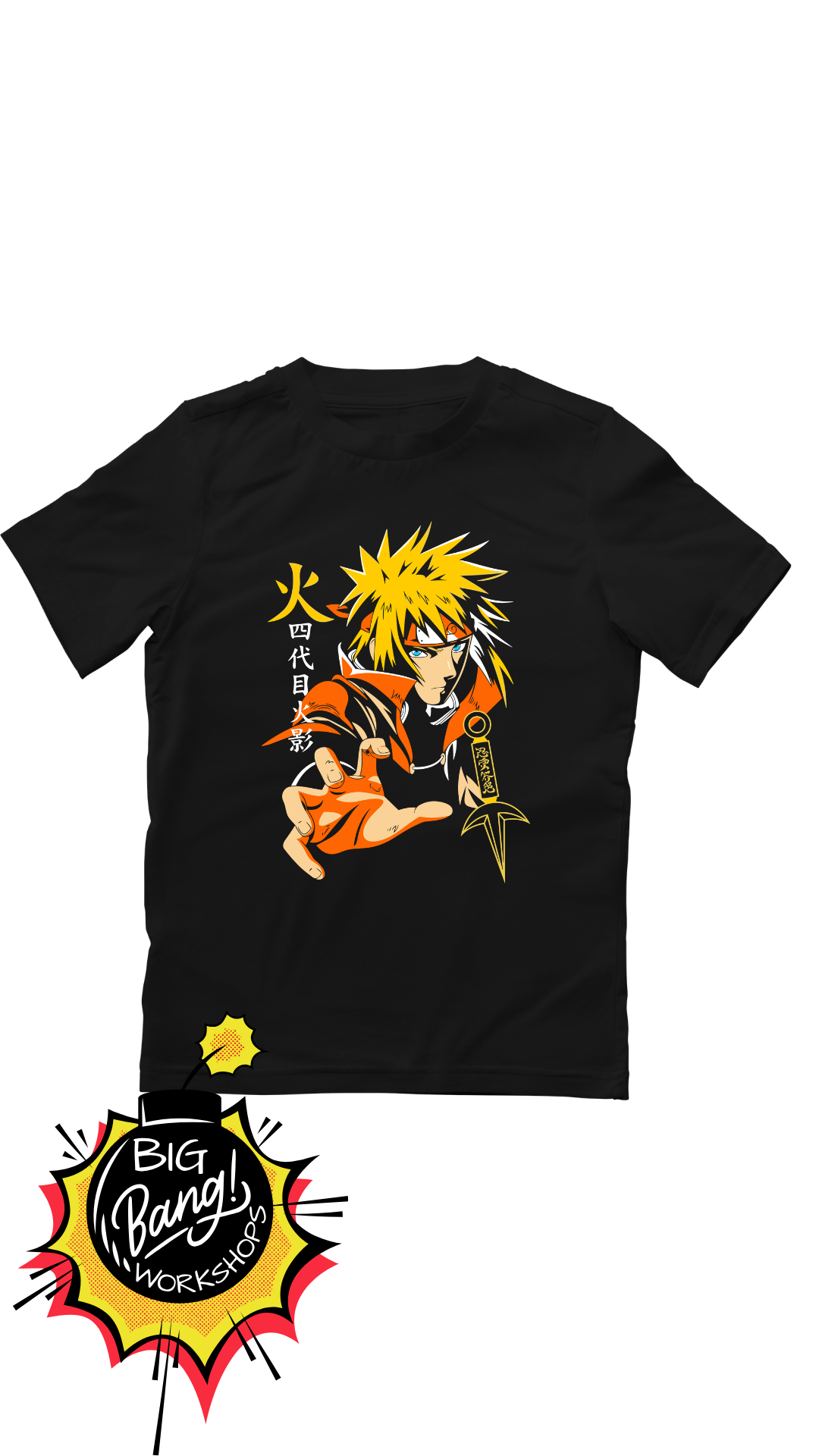 Naruto | Minato CuartoHokage - Kanji Fuego Naranja